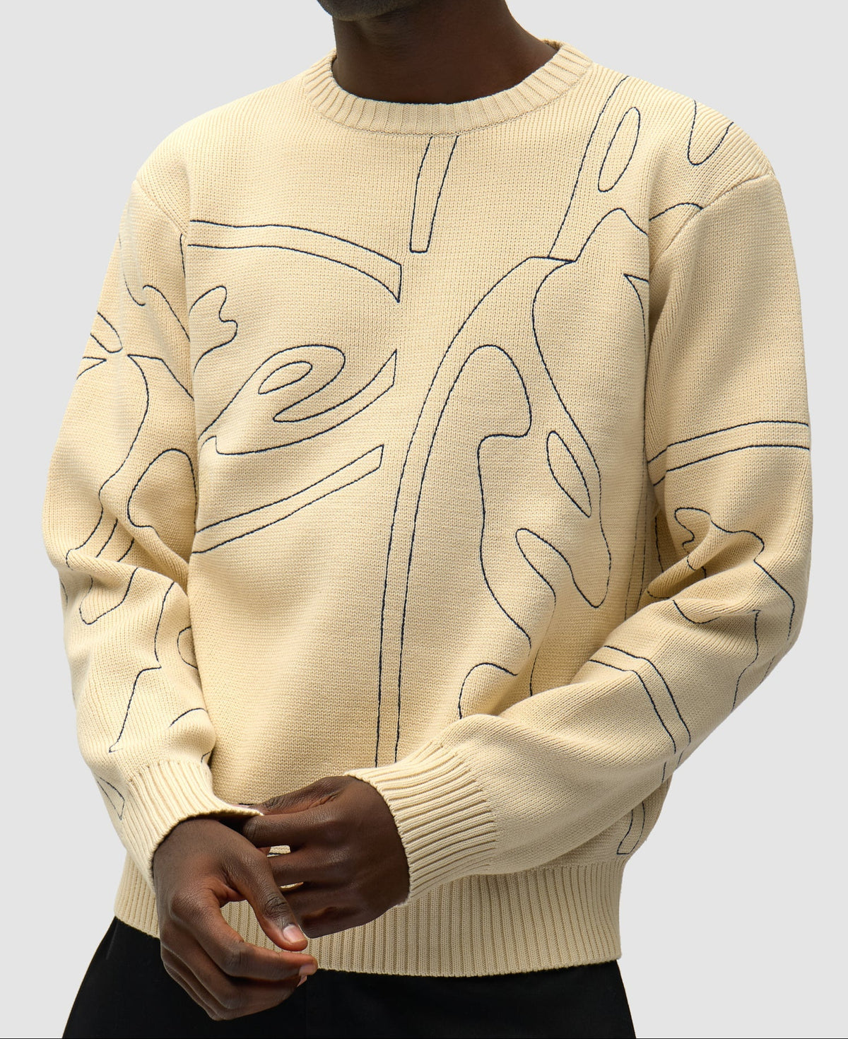 Arte Antwerp ALLOVER CIRCLE LOGO KNIT Cream