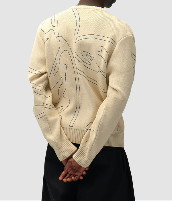 Arte Antwerp ALLOVER CIRCLE LOGO KNIT Cream