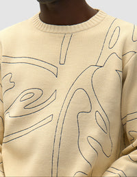 Arte Antwerp ALLOVER CIRCLE LOGO KNIT Cream