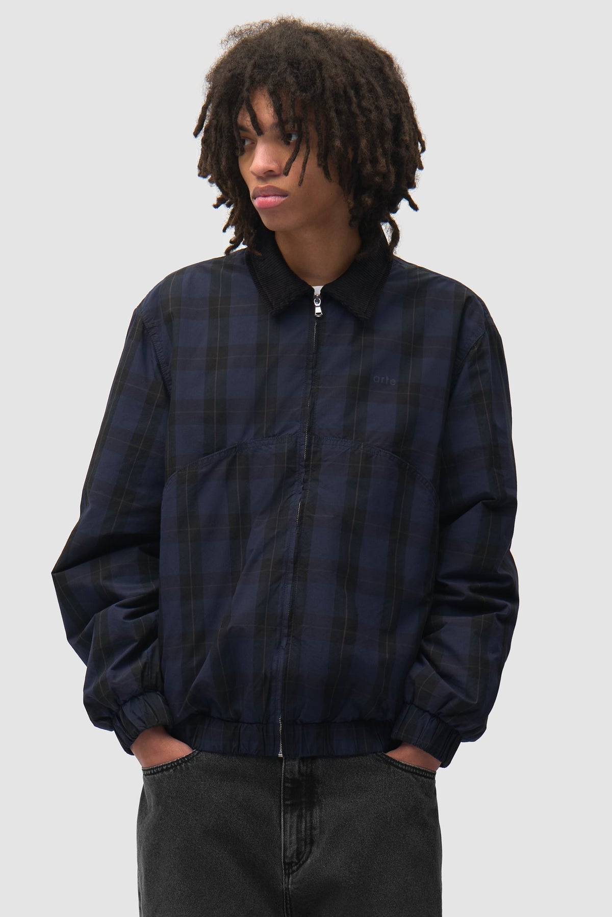 Arte Antwerp ARC PLAID JACKET Black