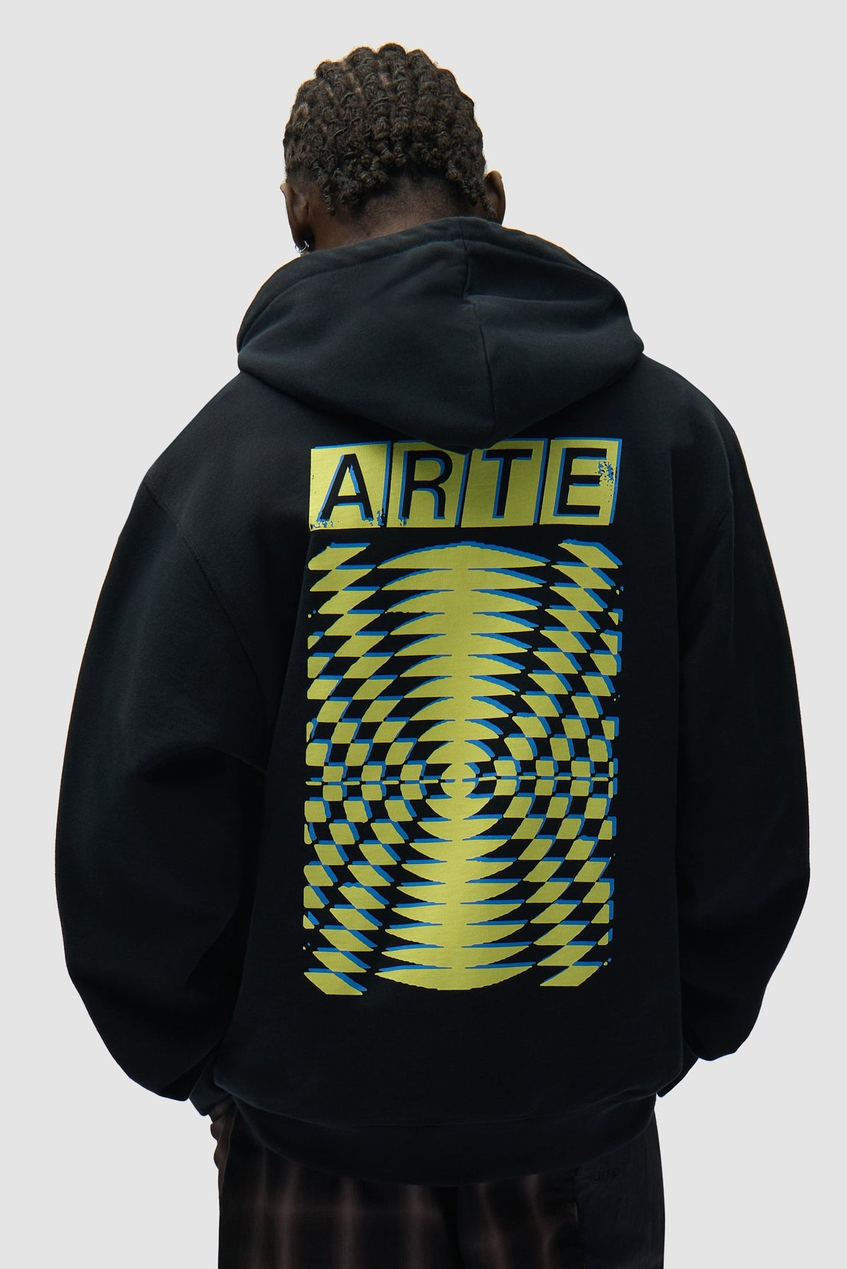Arte Antwerp BACK ABSTRACT HOODIE Black
