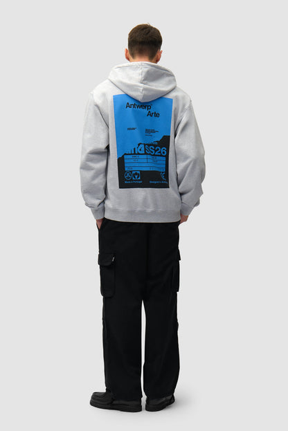 Arte Antwerp BACK POSTER HOODIE Grey