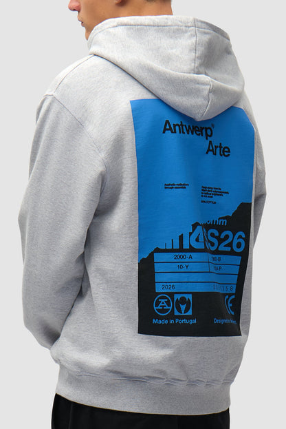 Arte Antwerp BACK POSTER HOODIE Grey