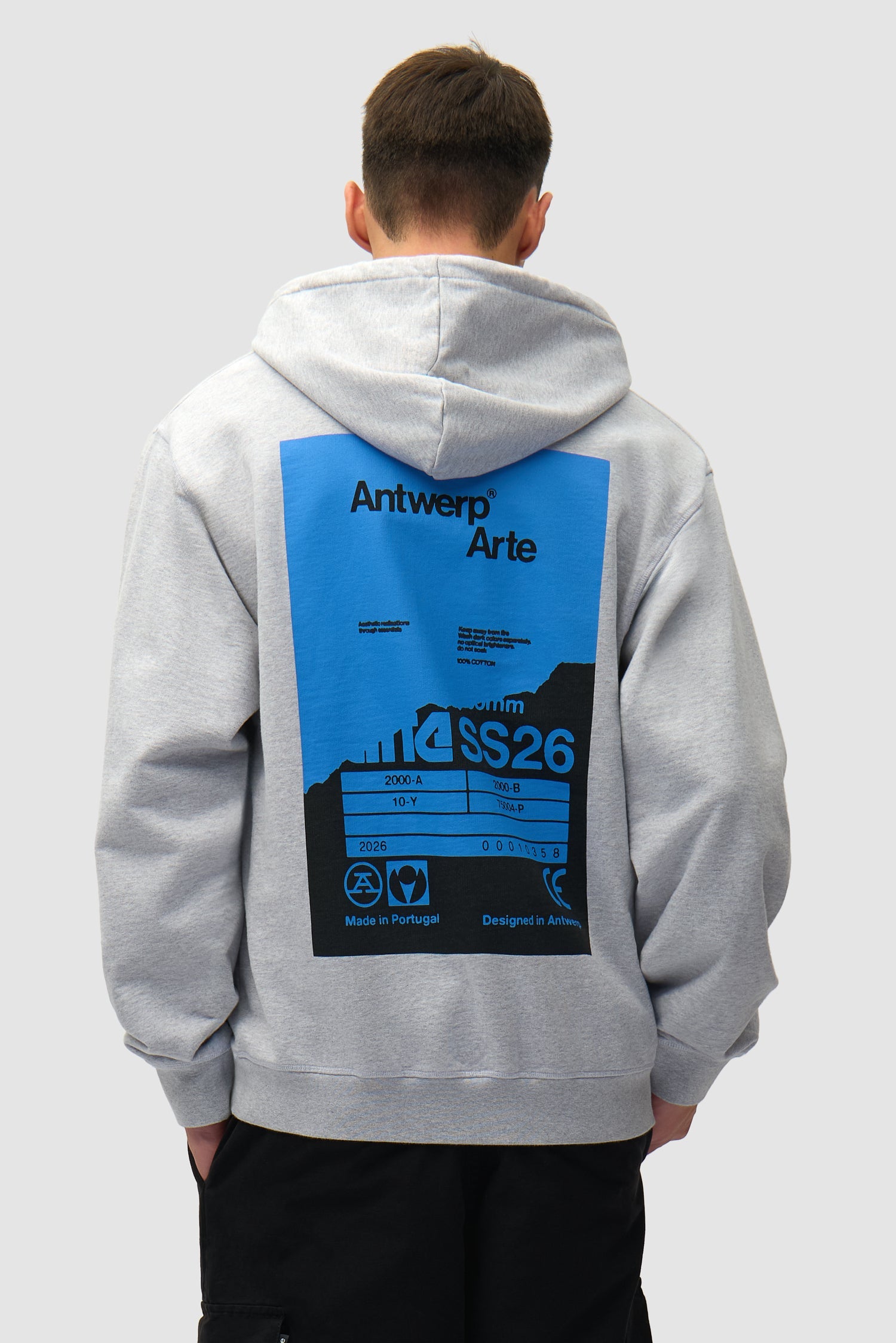 Arte Antwerp BACK POSTER HOODIE Grey