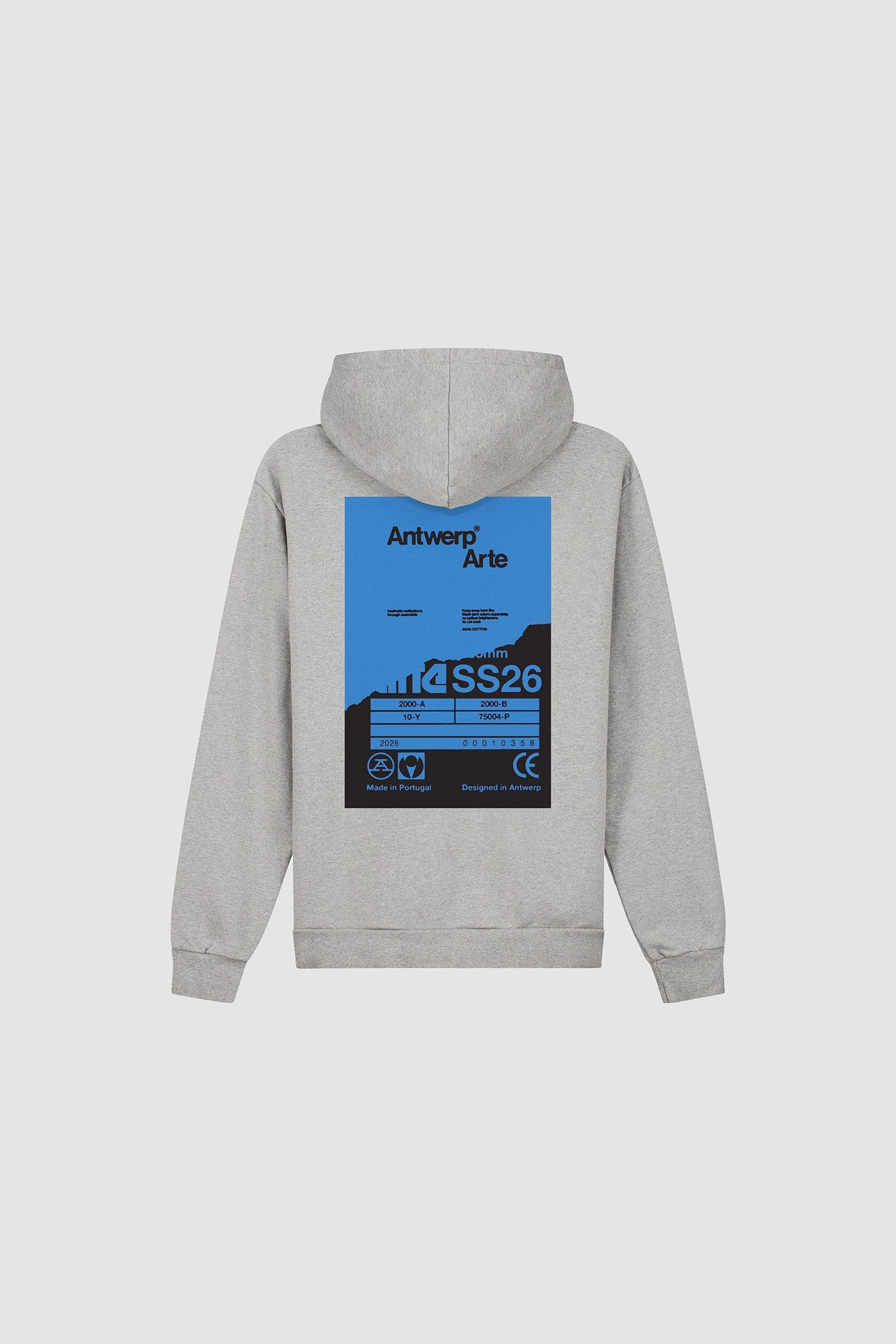 Arte Antwerp BACK POSTER HOODIE Grey