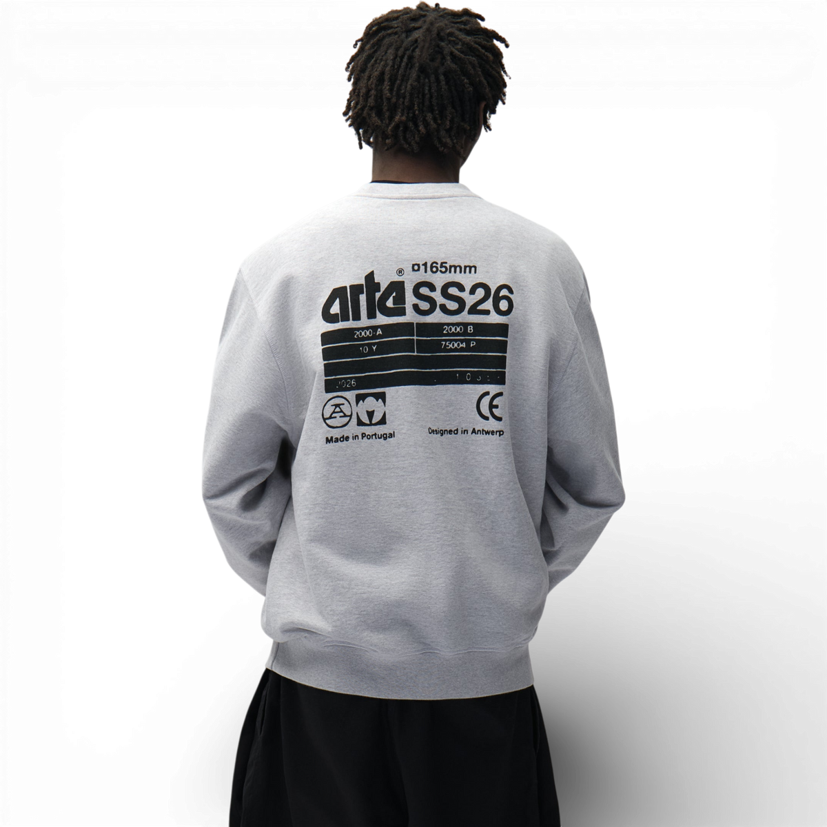 Arte Antwerp BACK SS26 CREW Grey