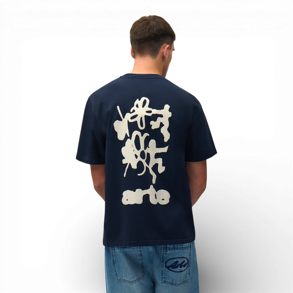 Arte Antwerp BLURRY BACK S/S TEE Navy — Arte Antwerp