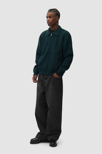 Arte Antwerp CABLE KNIT ZIP CARDIGAN Green