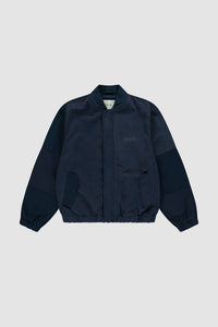 Arte Antwerp CANVAS PANEL BOMBER JACKET Navy