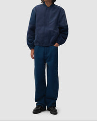 Arte Antwerp CANVAS PANEL BOMBER JACKET Navy