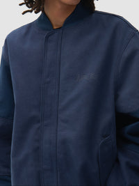 Arte Antwerp CANVAS PANEL BOMBER JACKET Navy