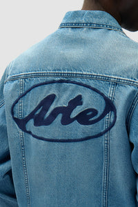 Arte Antwerp CIRCLE LOGO JEANS JACKET Bleach