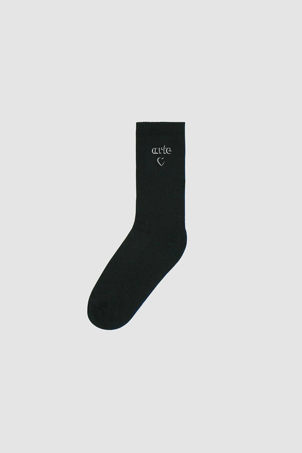 Arte Antwerp Chaussettes HEART LOGO SOCKS Black — Arte Antwerp