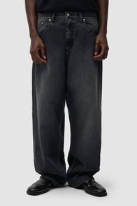 Arte Antwerp FADE WASH BAGGY PANTS Black