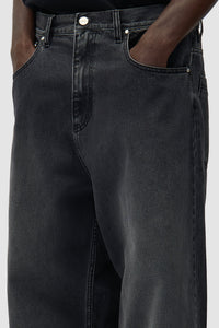 Arte Antwerp FADE WASH BAGGY PANTS Black