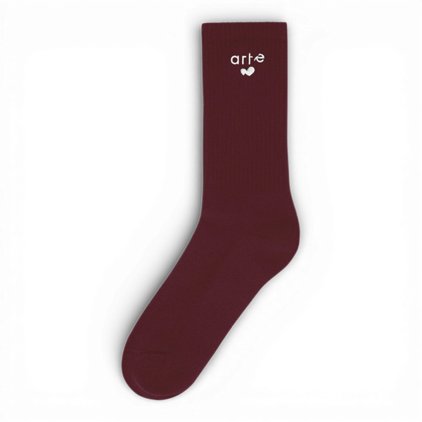 Arte Antwerp HEART LOGO SOCKS Bordeaux — Arte Antwerp