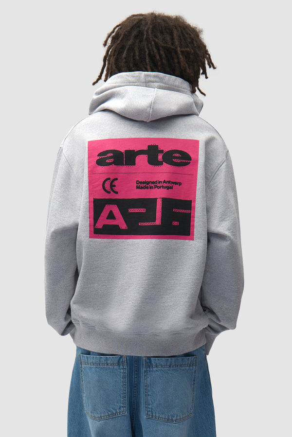 Arte Antwerp PINK SERIAL HOODIE Grey — Arte Antwerp