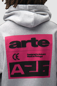 Arte Antwerp PINK SERIAL HOODIE Grey