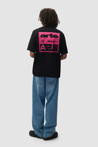 Arte Antwerp PINK SERIAL S/S TEE Black