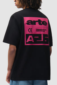 Arte Antwerp PINK SERIAL S/S TEE Black
