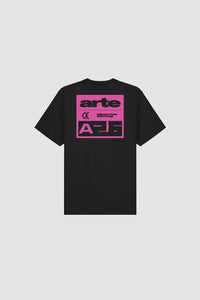 Arte Antwerp PINK SERIAL S/S TEE Black