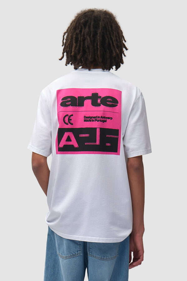 Arte Antwerp PINK SERIAL S/S TEE White — Arte Antwerp