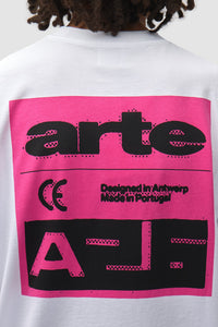 Arte Antwerp PINK SERIAL S/S TEE White