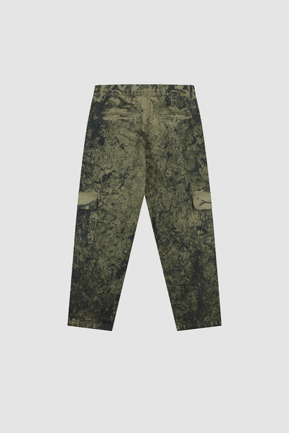 Arte Antwerp Pant ALL OVER PRINT CARGO Green back