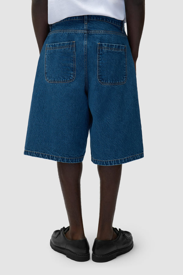 Arte Antwerp ROUND POCKET DENIM SHORTS Raw Denim