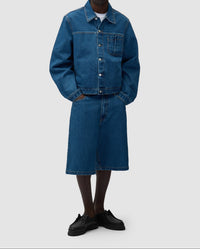 Arte Antwerp ROUND POCKET DENIM SHORTS Raw Denim