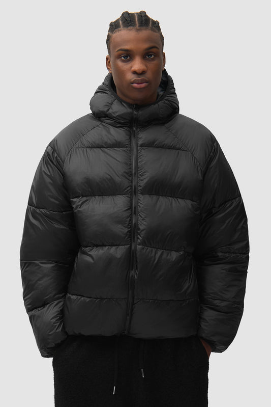 Arte Antwerp Ripstop Hooded Puffer Black
