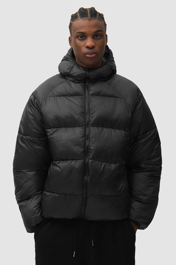 Arte Antwerp Ripstop Hooded Puffer Black — Arte Antwerp