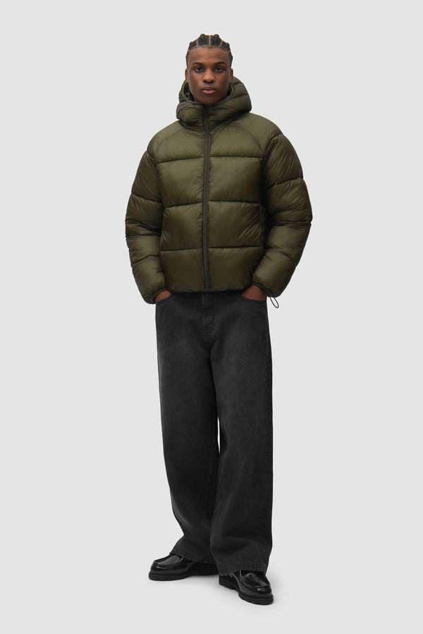 Arte Antwerp Ripstop Hooded Puffer Green
