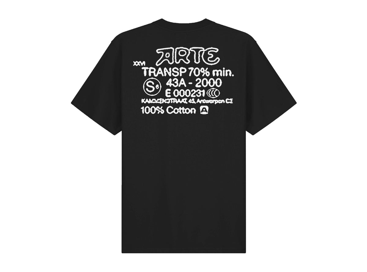 Arte Antwerp SERIAL STAMP S/S TEE Black