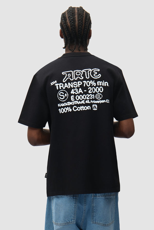 Arte Antwerp SERIAL STAMP S/S TEE Black — Arte Antwerp