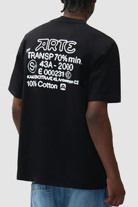 Arte Antwerp SERIAL STAMP S/S TEE Black