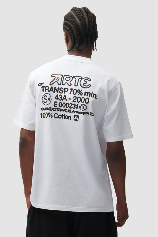 Arte Antwerp SERIAL STAMP S/S TEE White — Arte Antwerp