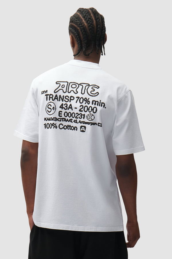 Arte Antwerp SERIAL STAMP S/S TEE White — Arte Antwerp