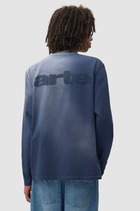 Arte Antwerp STENCIL SUNFADE L/S TEE Navy
