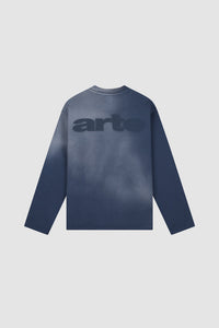 Arte Antwerp STENCIL SUNFADE L/S TEE Navy