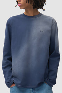 Arte Antwerp STENCIL SUNFADE L/S TEE Navy