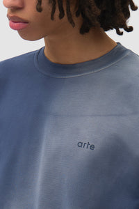 Arte Antwerp STENCIL SUNFADE L/S TEE Navy