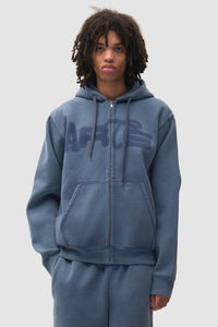 Arte Antwerp STENCIL SUNFADE ZIP HOODIE Navy