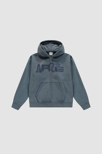 Arte Antwerp STENCIL SUNFADE ZIP HOODIE Navy