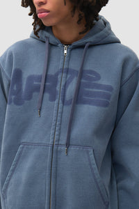 Arte Antwerp STENCIL SUNFADE ZIP HOODIE Navy