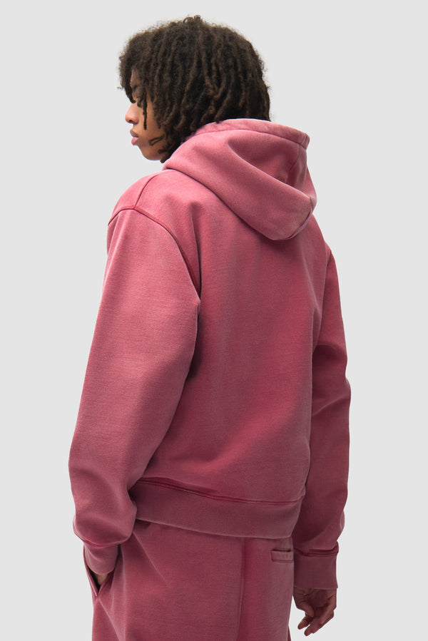 Arte Antwerp STENCIL SUNFADE ZIP HOODIE Red