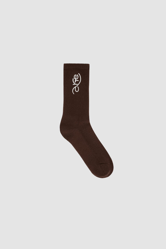 Arte Antwerp SWIRL UNIFORM SOCKS Brown — Arte Antwerp