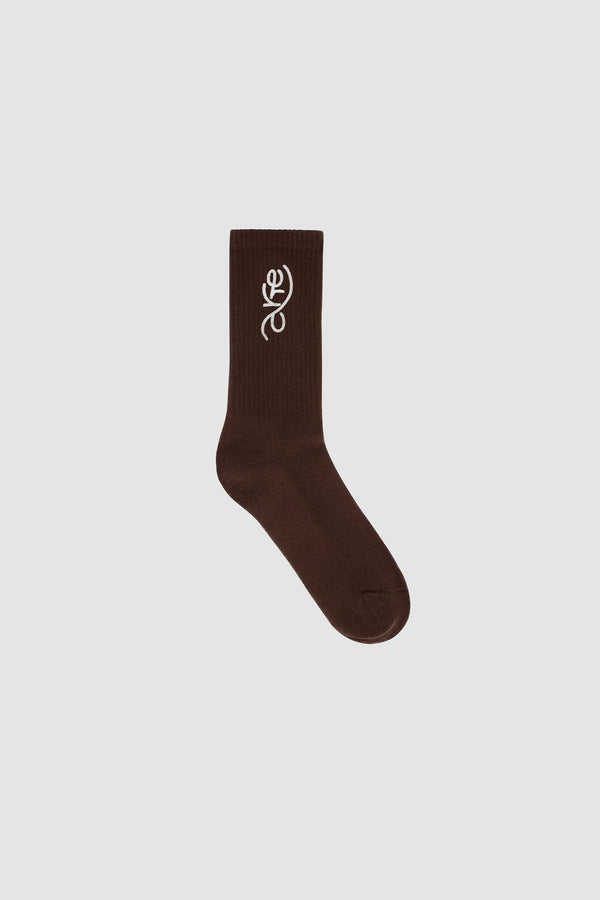 Arte Antwerp SWIRL UNIFORM SOCKS Brown — Arte Antwerp