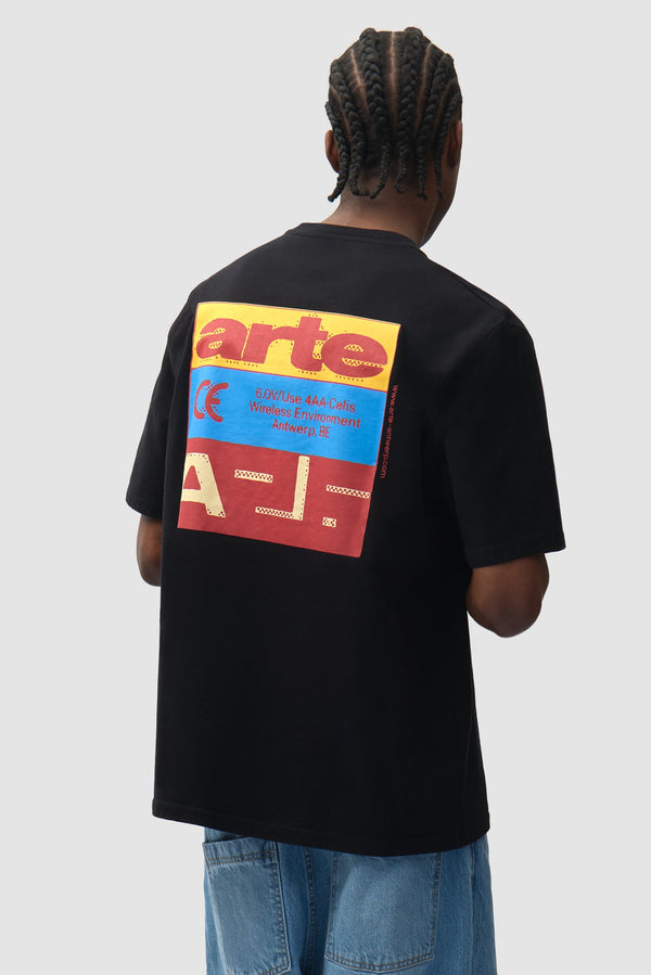 Arte Antwerp TRICOLOR SERIAL S/S TEE Black — Arte Antwerp