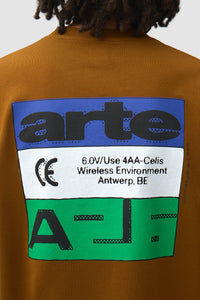 Arte Antwerp TRICOLOR SERIAL S/S TEE Brown